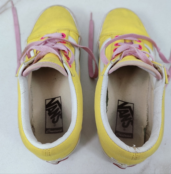 Vans Women's Old Skool Custom 'Im Baby' Platform Low Yellow Canvas Sneakers, 7.5 - Picture 3 of 10